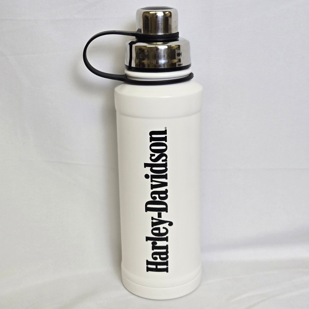 Harley-Davidson Stainless Steel Vacuum Insulated Travel Bottle 27oz White Black